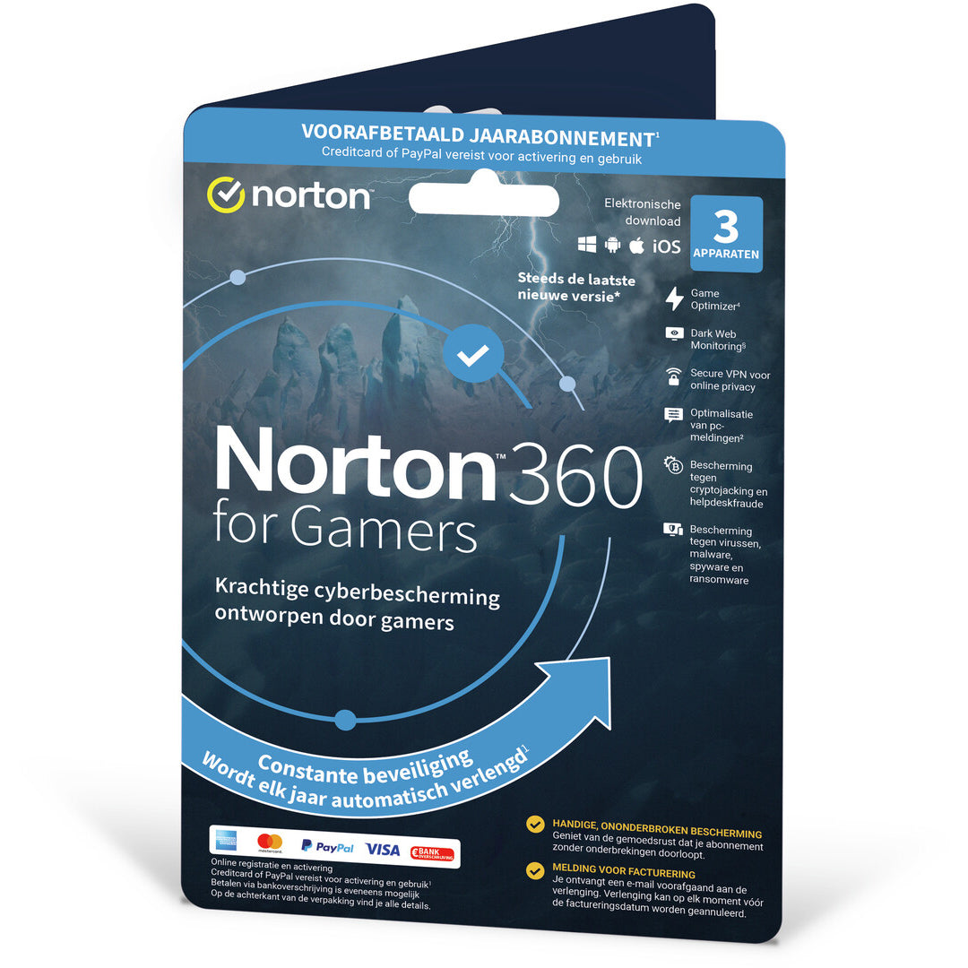 Norton 360 for Gamers 1-year 3-devices (NL) Norton 360 for Gamers 1-year 3-devices (NL)